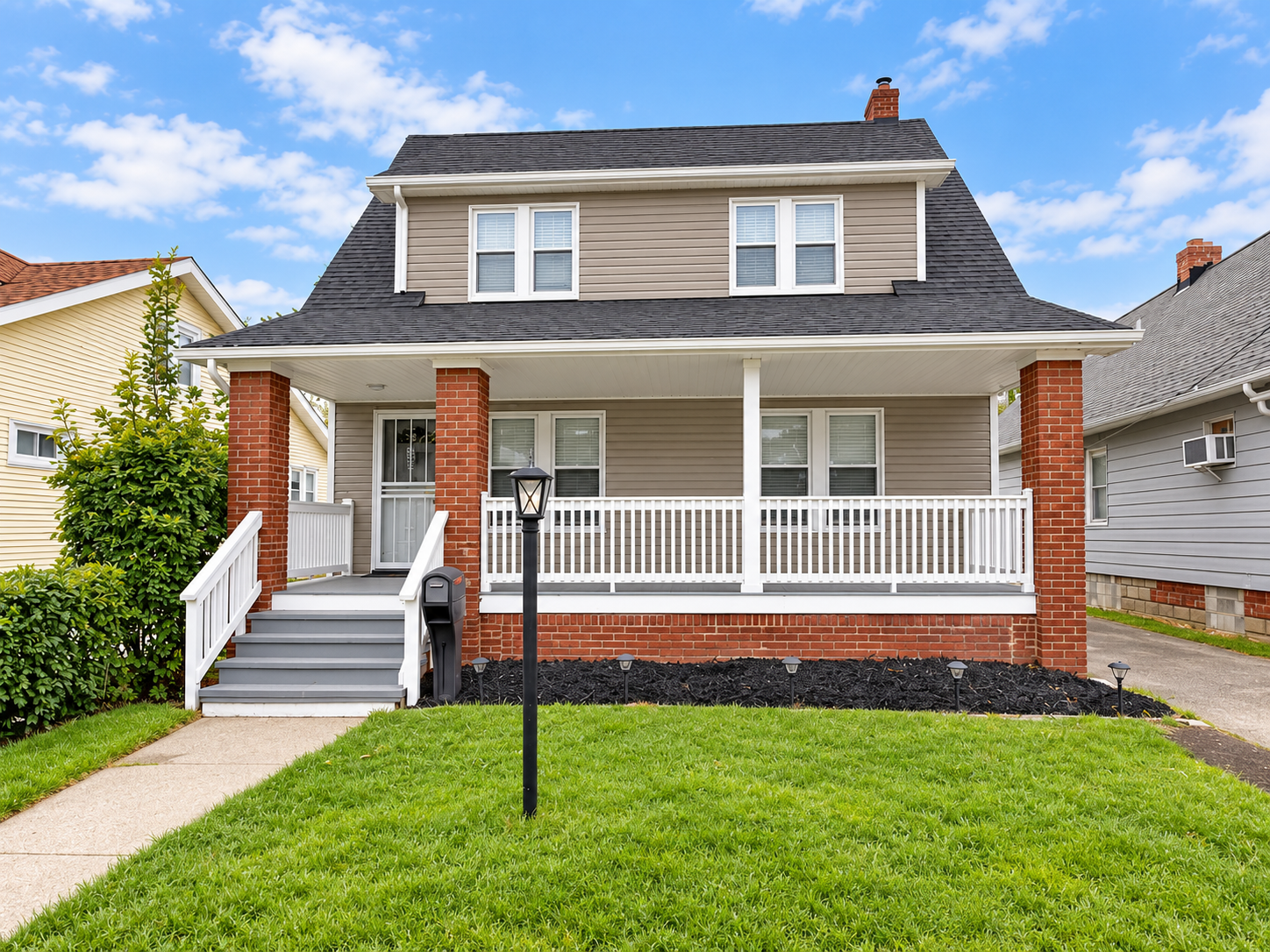 U.S. rental home with front porch
